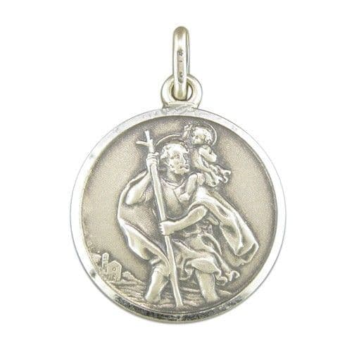 Sterling Silver St Christopher with Chrome Gift Box